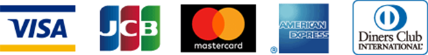 VISA、JCB、MASTER、AMEX、DINERS